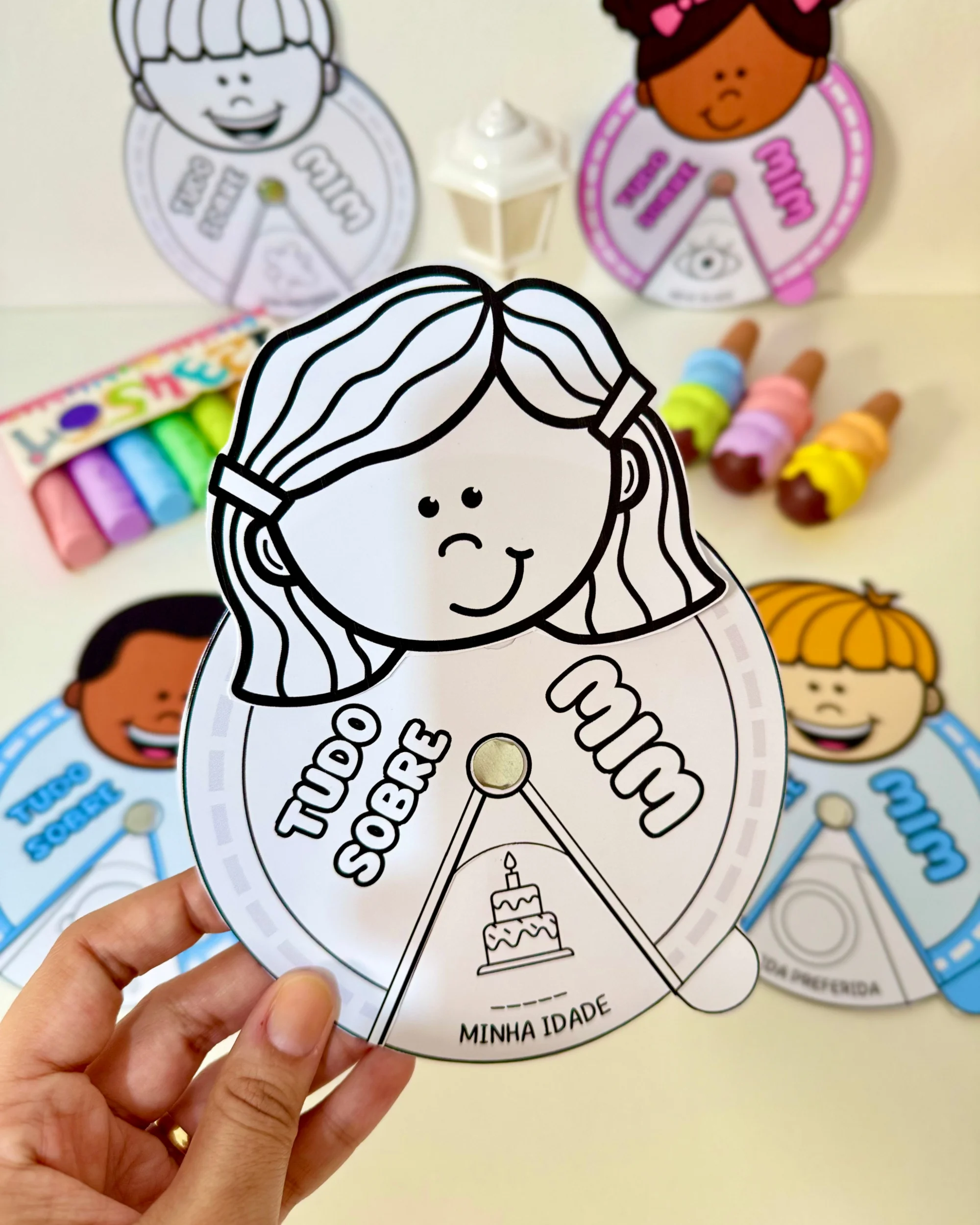 Roleta Tudo Sobre Mim para Educação Infantil e Anos Iniciais — amostra 5: Recurso interativo Roleta Tudo Sobre Mim para…