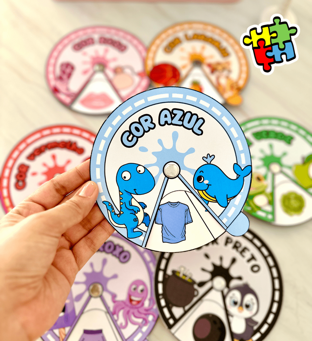 Roletas das Cores: PDF para Educação Especial e Infantil — Atividades para Educação Infantil: Trabalhe as cores com 10…
