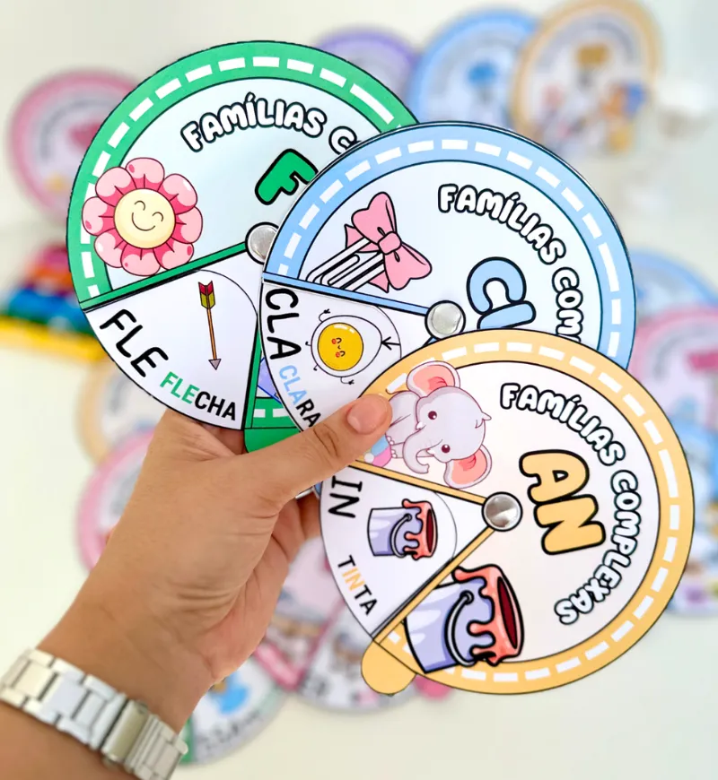 Roletas de Sílabas Complexas: Famílias Silábicas em PDF — Alfabetização para Educação Infantil: Explore as famílias…