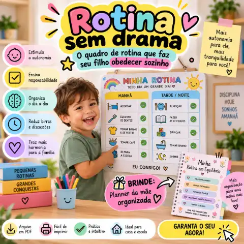✨ Rotina sem drama✨ — capa do material