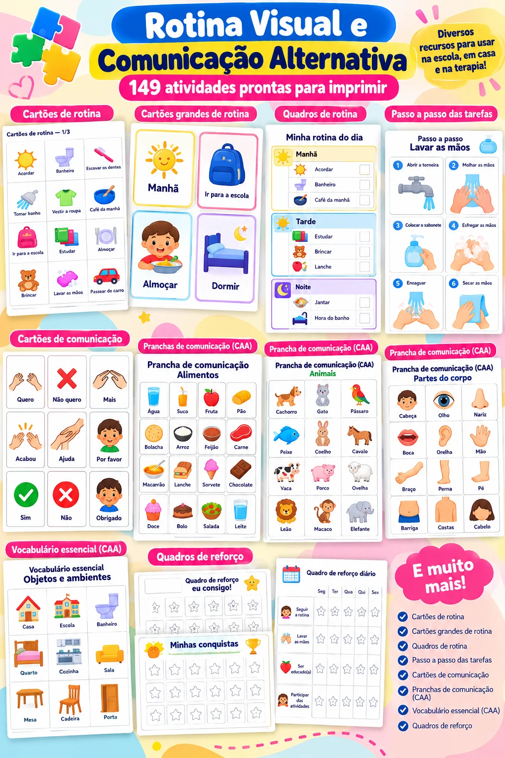 Rotina Visual e Comunicação Alternativa - 149 Atividades — Ciências para Educação Infantil: Material com 149 atividades…