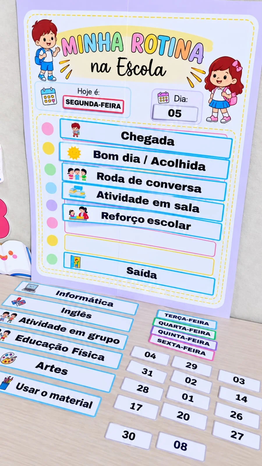 Rotina Visual para Sala de Aula - Um recurso Prático e Funcional — amostra 1: Torne a rotina escolar mais visual, acessível…