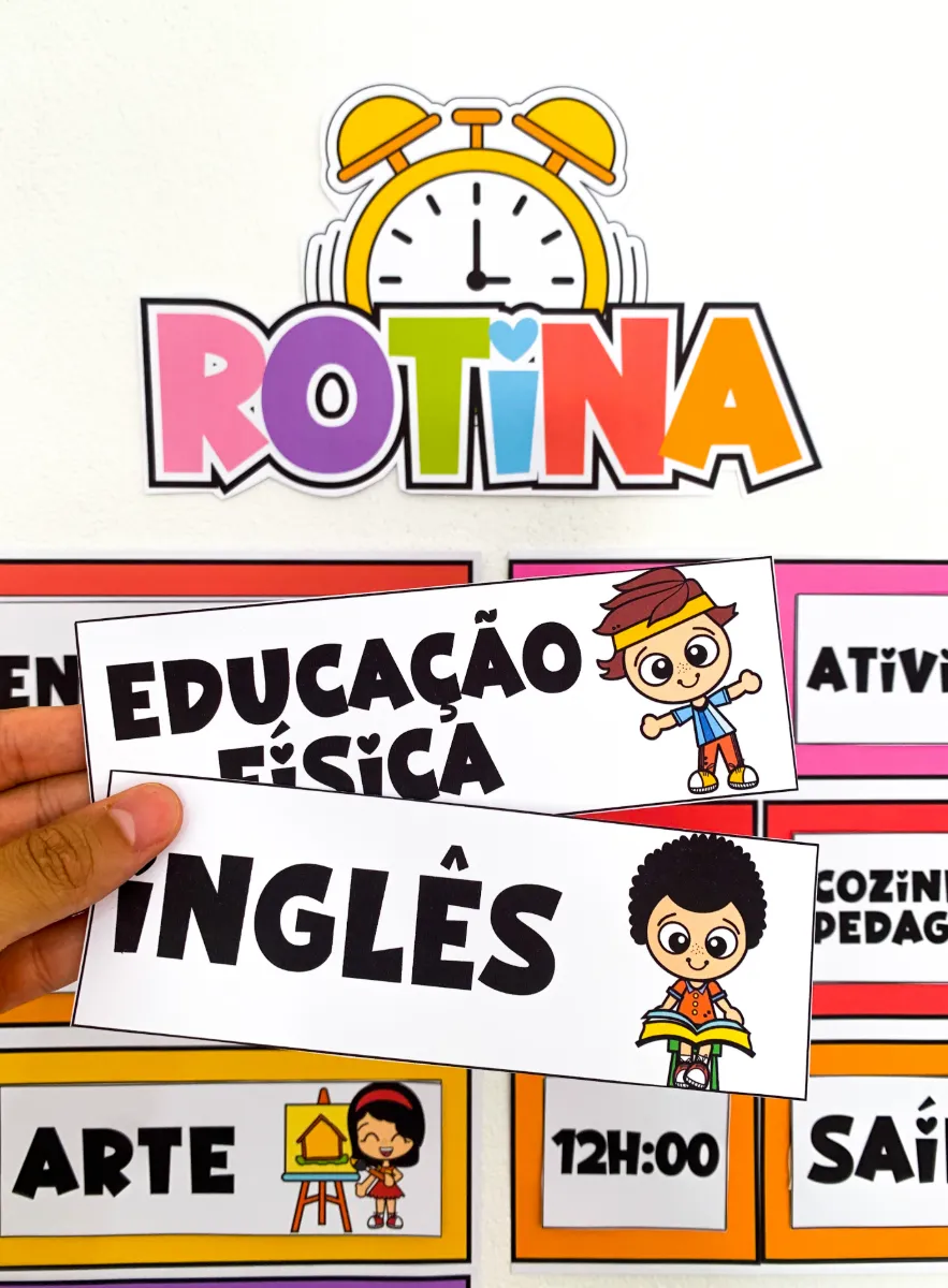 Rotinas Organizadas para o Ensino Fundamental 1 — amostra 1: Facilite o dia a dia das crianças com fichas de rotina…