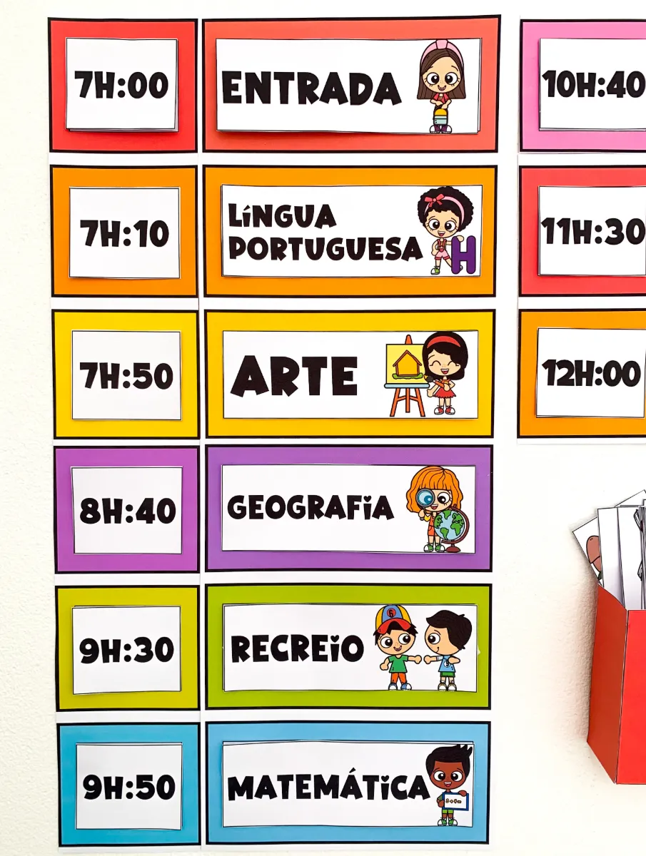 Rotinas Organizadas para o Ensino Fundamental 1 — amostra 2: Facilite o dia a dia das crianças com fichas de rotina…