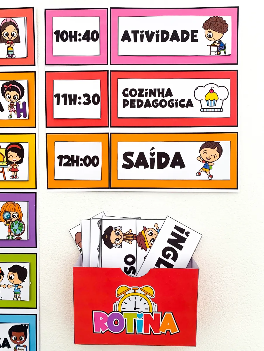 Rotinas Organizadas para o Ensino Fundamental 1 — amostra 3: Facilite o dia a dia das crianças com fichas de rotina…