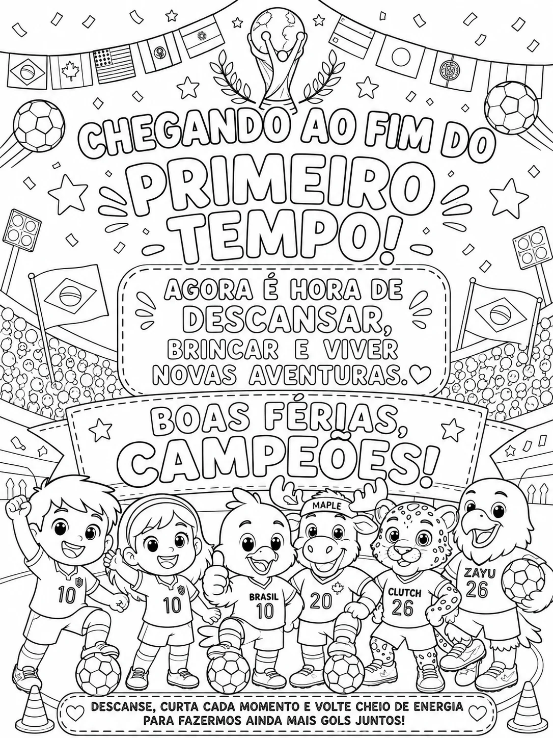 Rumo às Férias: Painel de Porta Copa 2026 — amostra 1: Painel de porta Copa 2026 para celebrar a chegada das férias