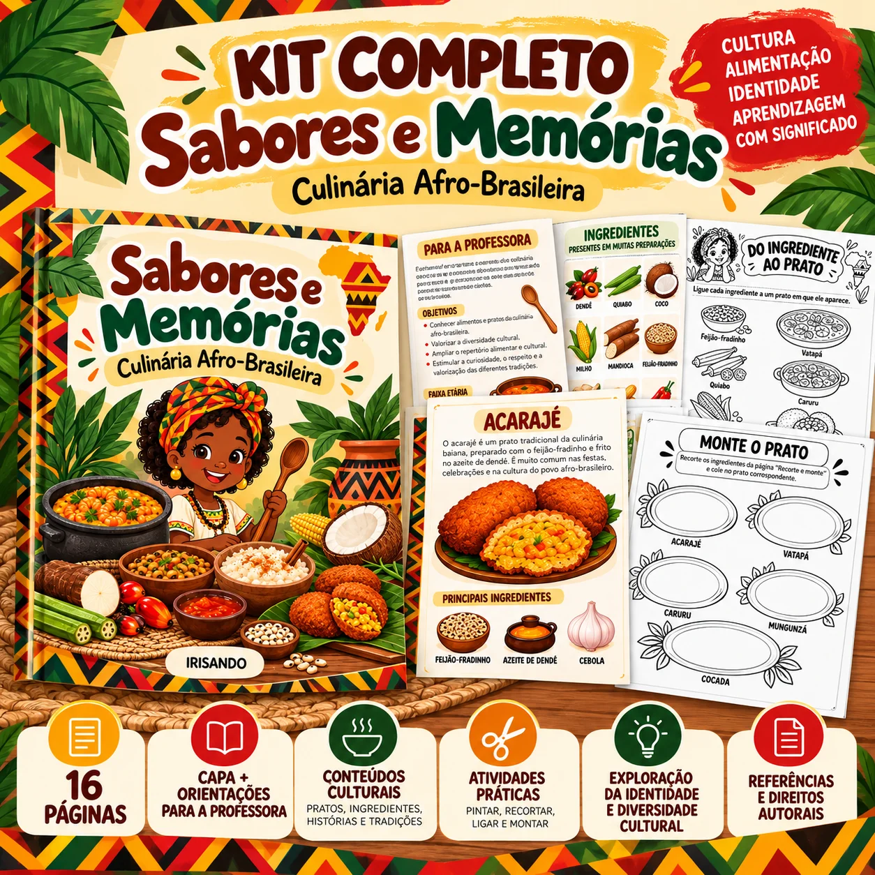 Sabores e memórias – culinária afro-brasileira — capa do material