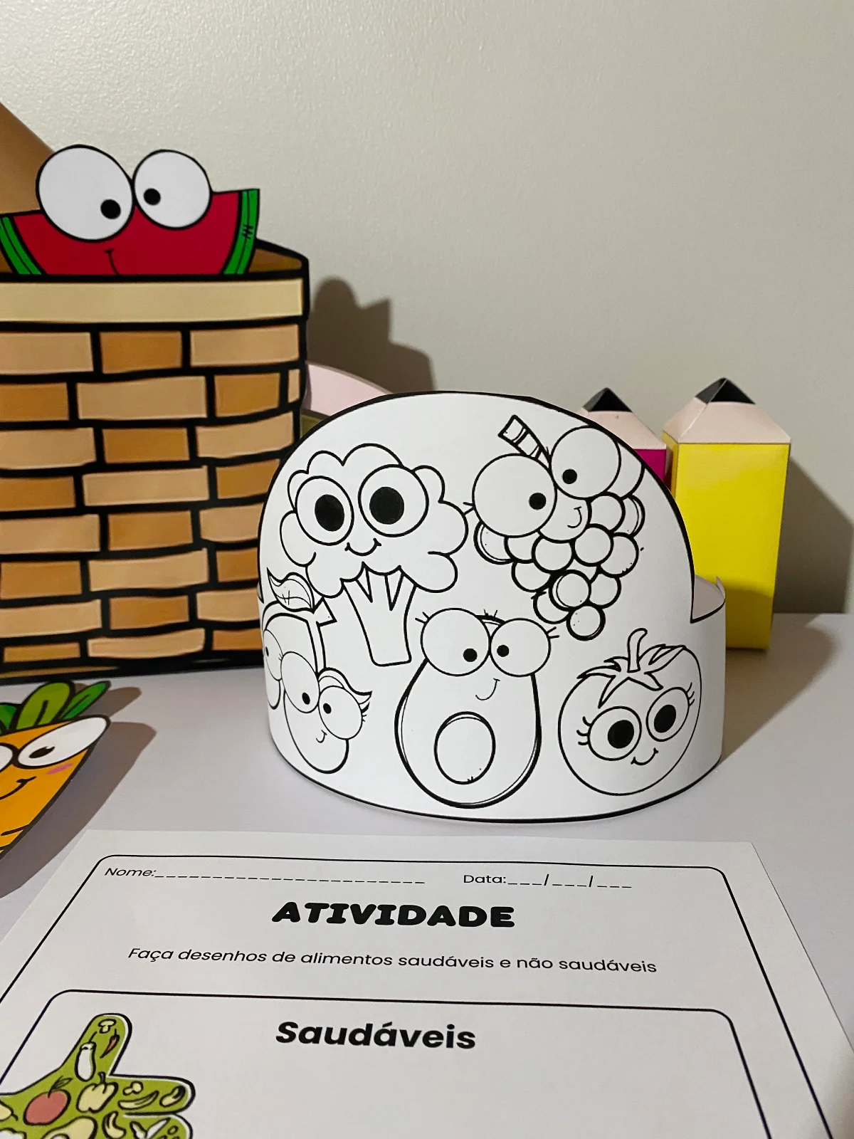 Sacola Alimentação Saudável | Recurso Educação Infantil para Imprimir — amostra 2: Apresente para seus alunos a importância…