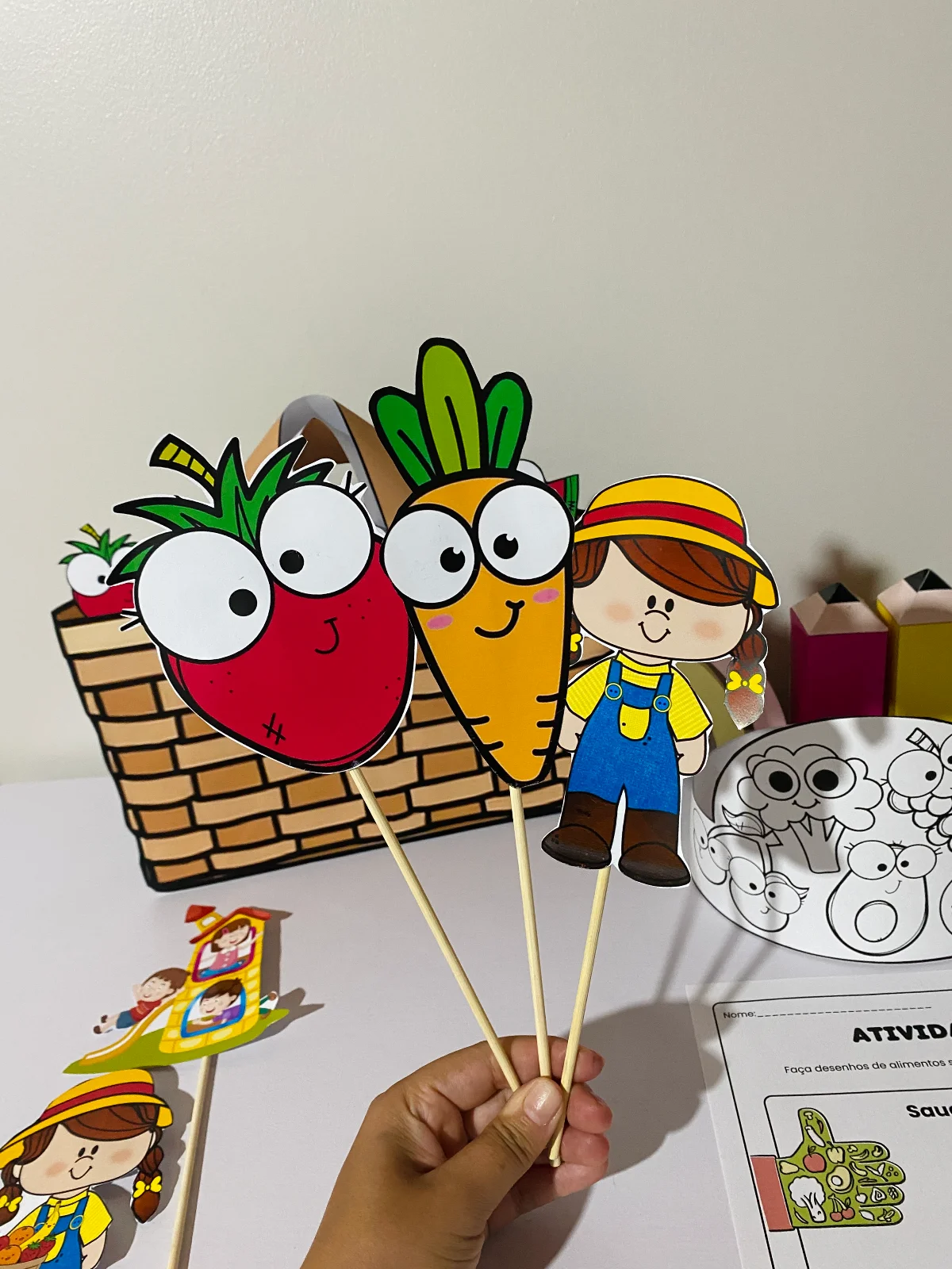 Sacola Alimentação Saudável | Recurso Educação Infantil para Imprimir — amostra 6: Apresente para seus alunos a importância…