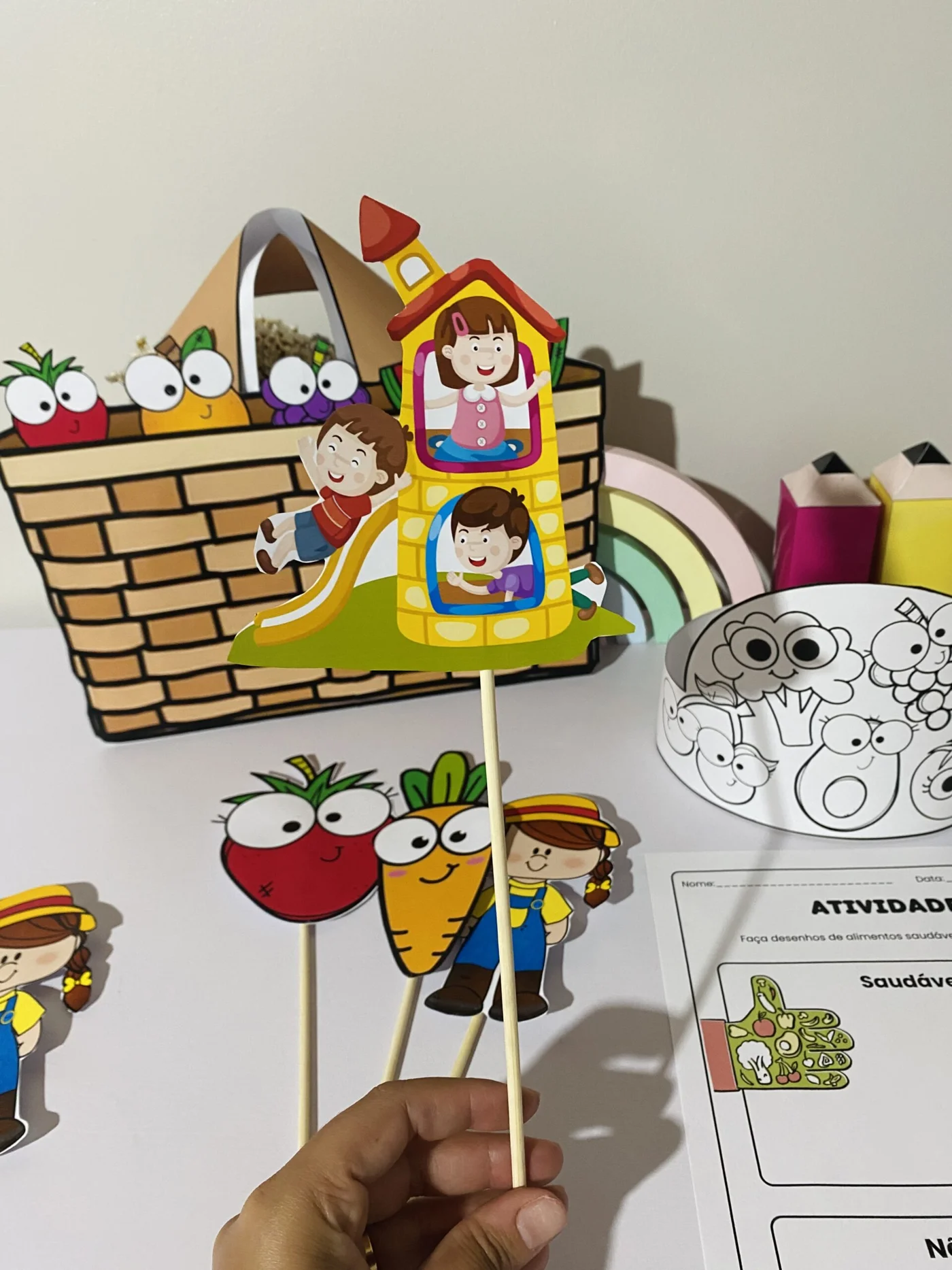 Sacola alimentação saudável — amostra 2: 🍎 Sacola Alimentação Saudável 🥦 Apresente para seus alunos a importância de uma…