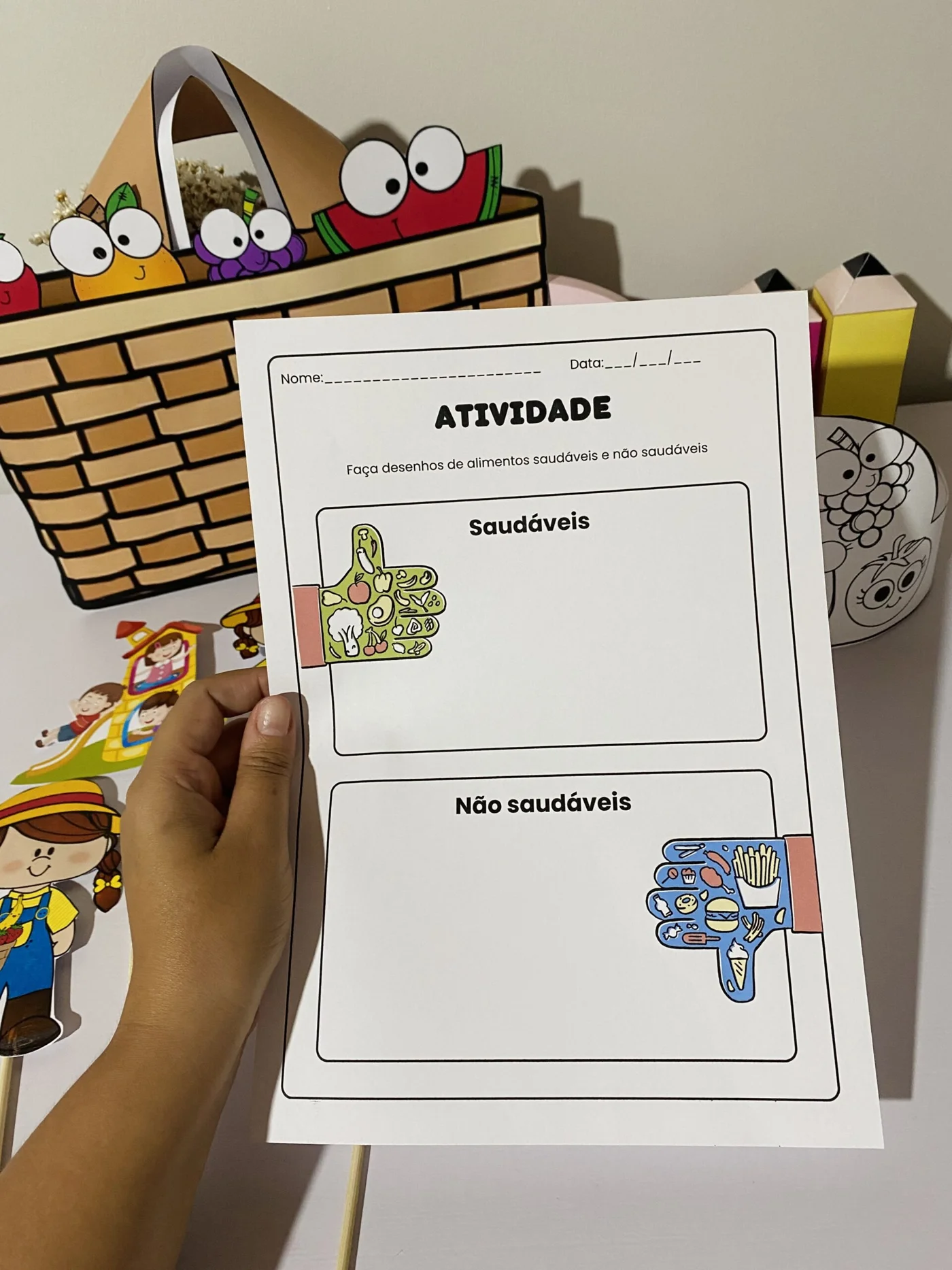 Sacola alimentação saudável — amostra 4: 🍎 Sacola Alimentação Saudável 🥦 Apresente para seus alunos a importância de uma…