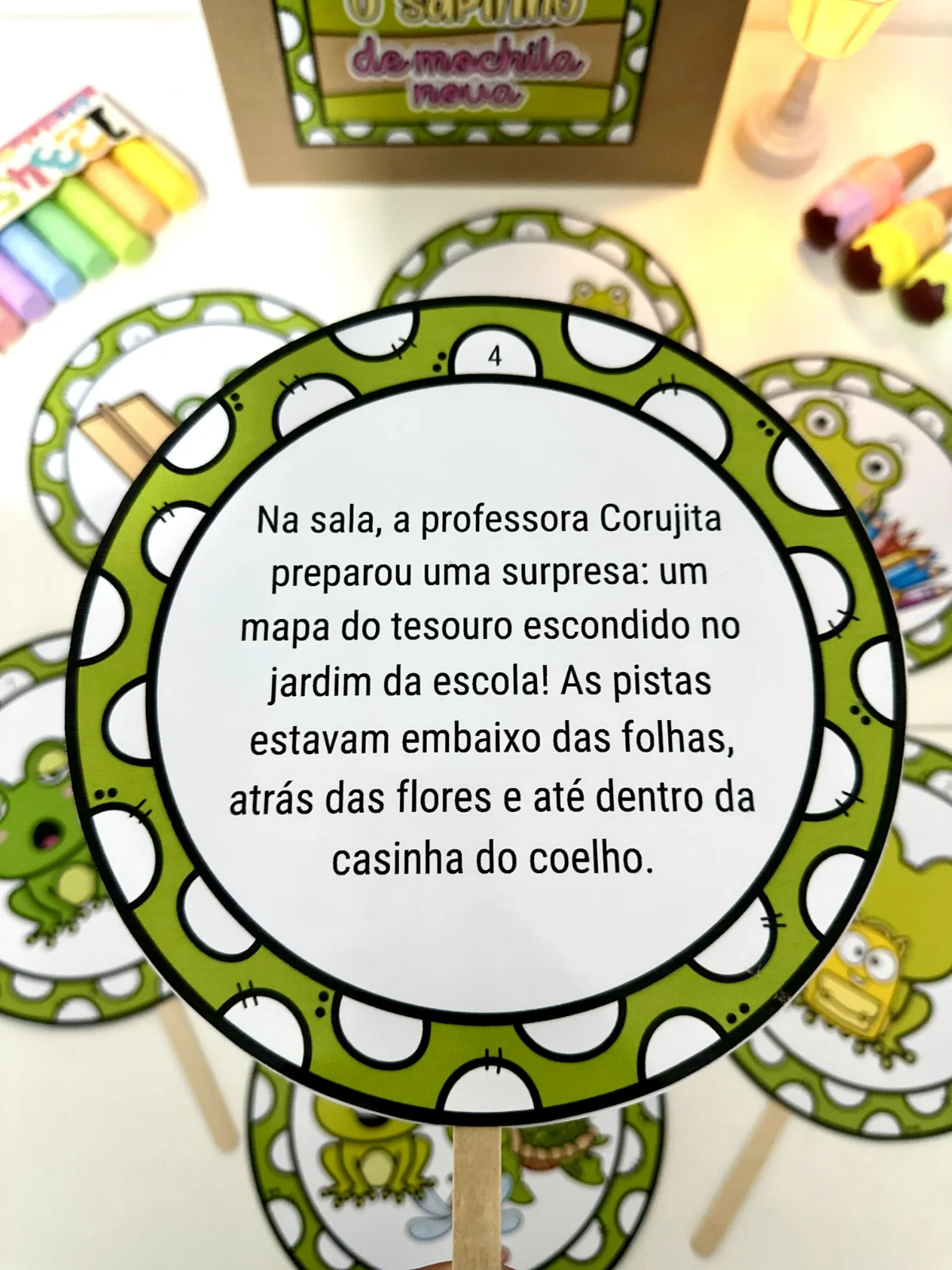 Sacola da História – “O Sapinho da Mochila Nova” — amostra 3: Material ideal para turmas da Educação Infantil e anos…