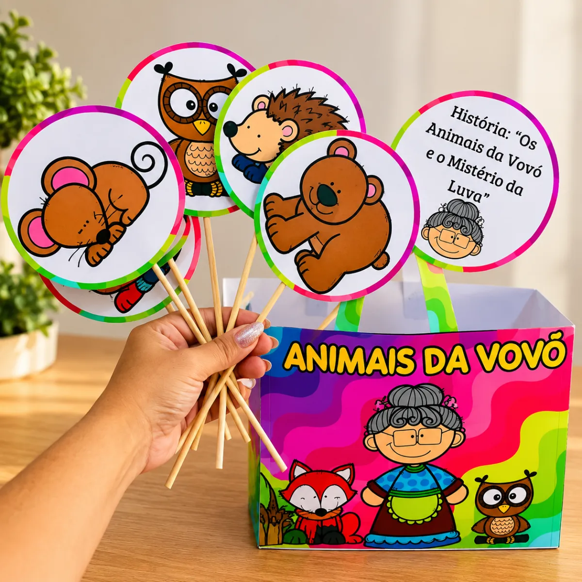 Sacola da Leitura – Os Animais da Vovó e o Mistério da Luva Perdida — amostra 3: Uma história interativa que convida as…