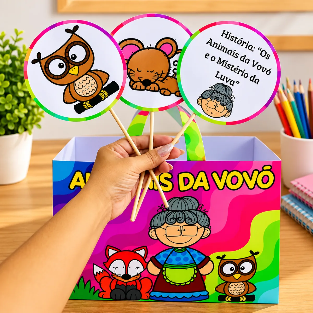 Sacola da Leitura – Os Animais da Vovó e o Mistério da Luva Perdida — Atividades para Educação Infantil: Uma história…