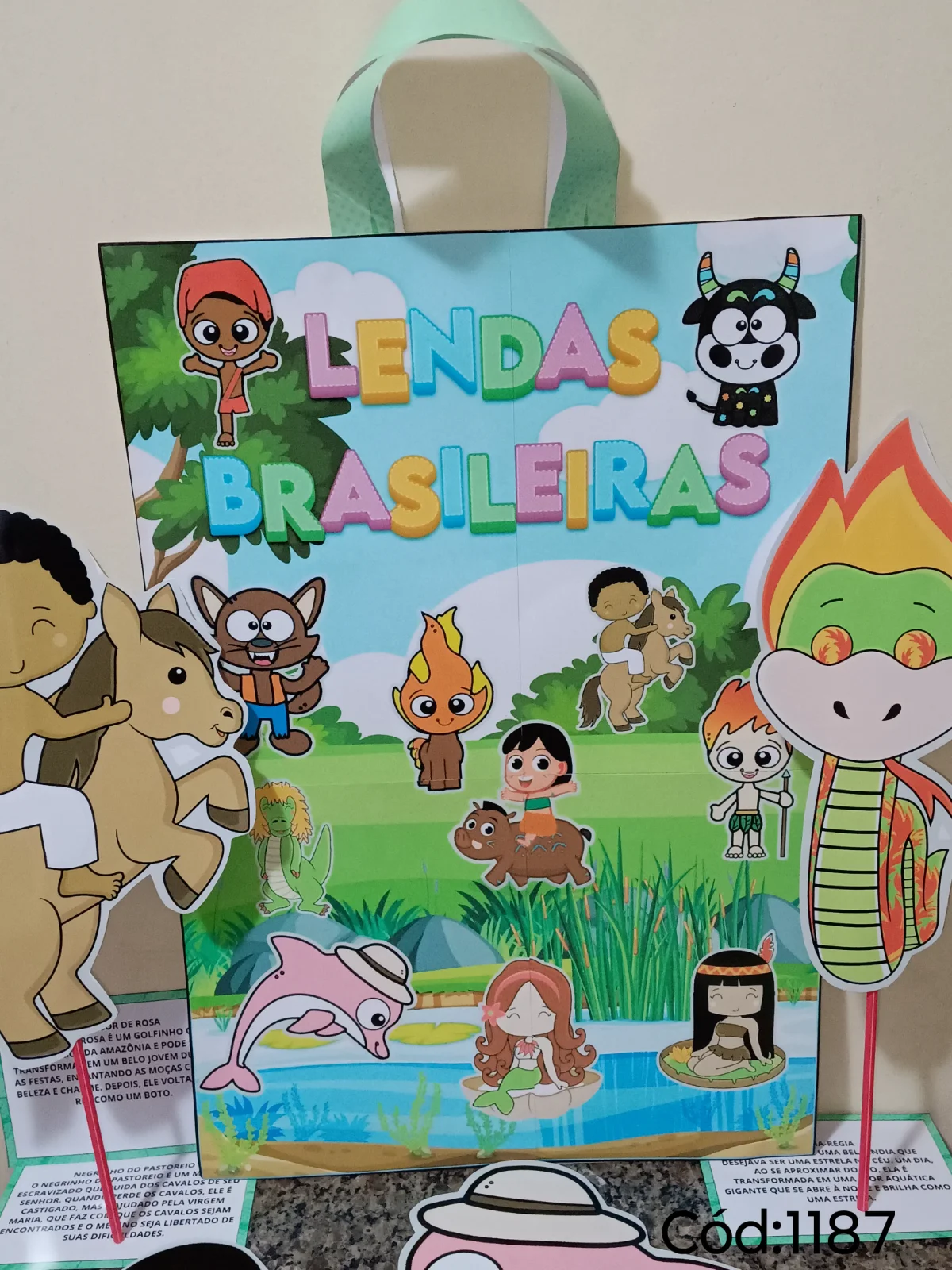 Sacola das lendas Brasileiras — capa do material