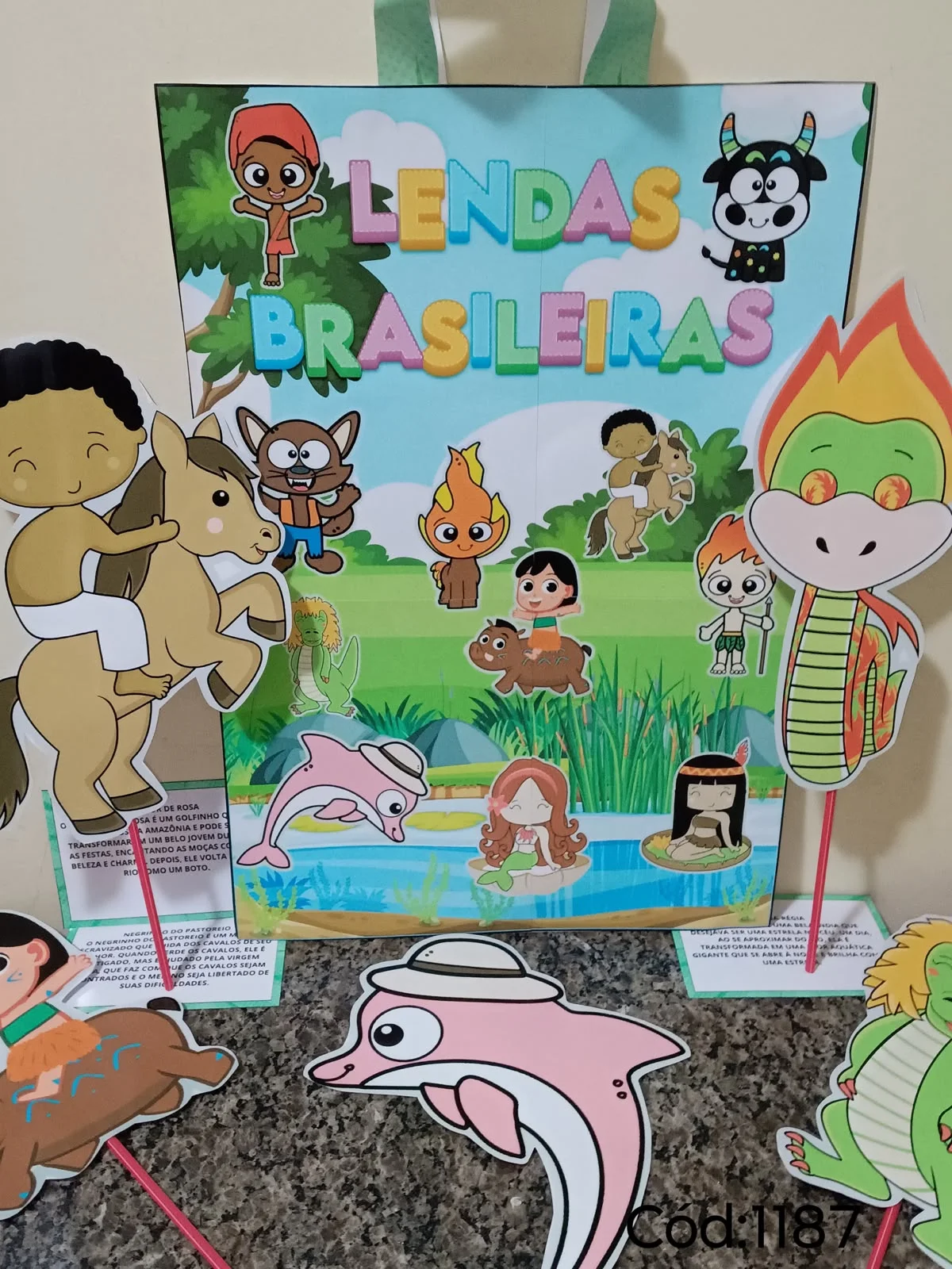 ✨ SACOLA DAS LENDAS BRASILEIRAS 🐺🧜‍♀️🧚‍♂️ — amostra 3: Que tal apresentar o Folclore Brasileiro de um jeito diferente,…