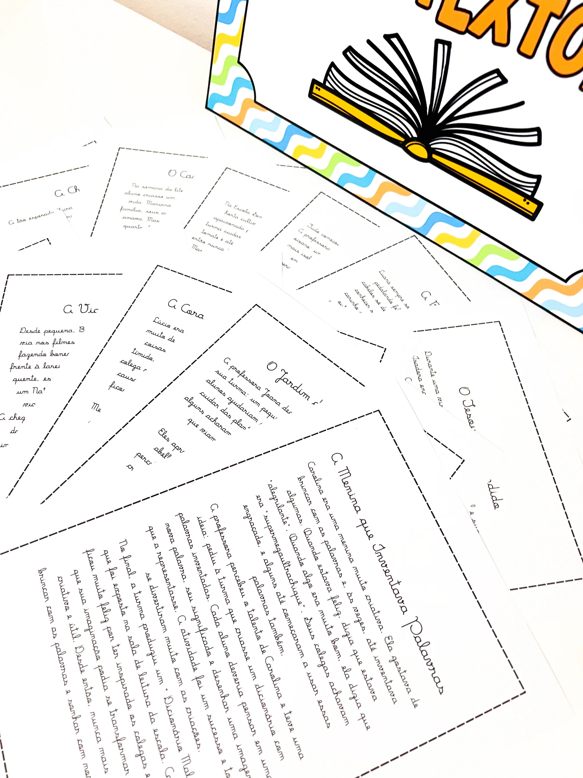 Sacola de Textos em Letra Cursiva para o 5º Ano — amostra 7: Sacola de textos para o 5º ano com atividades de leitura,…