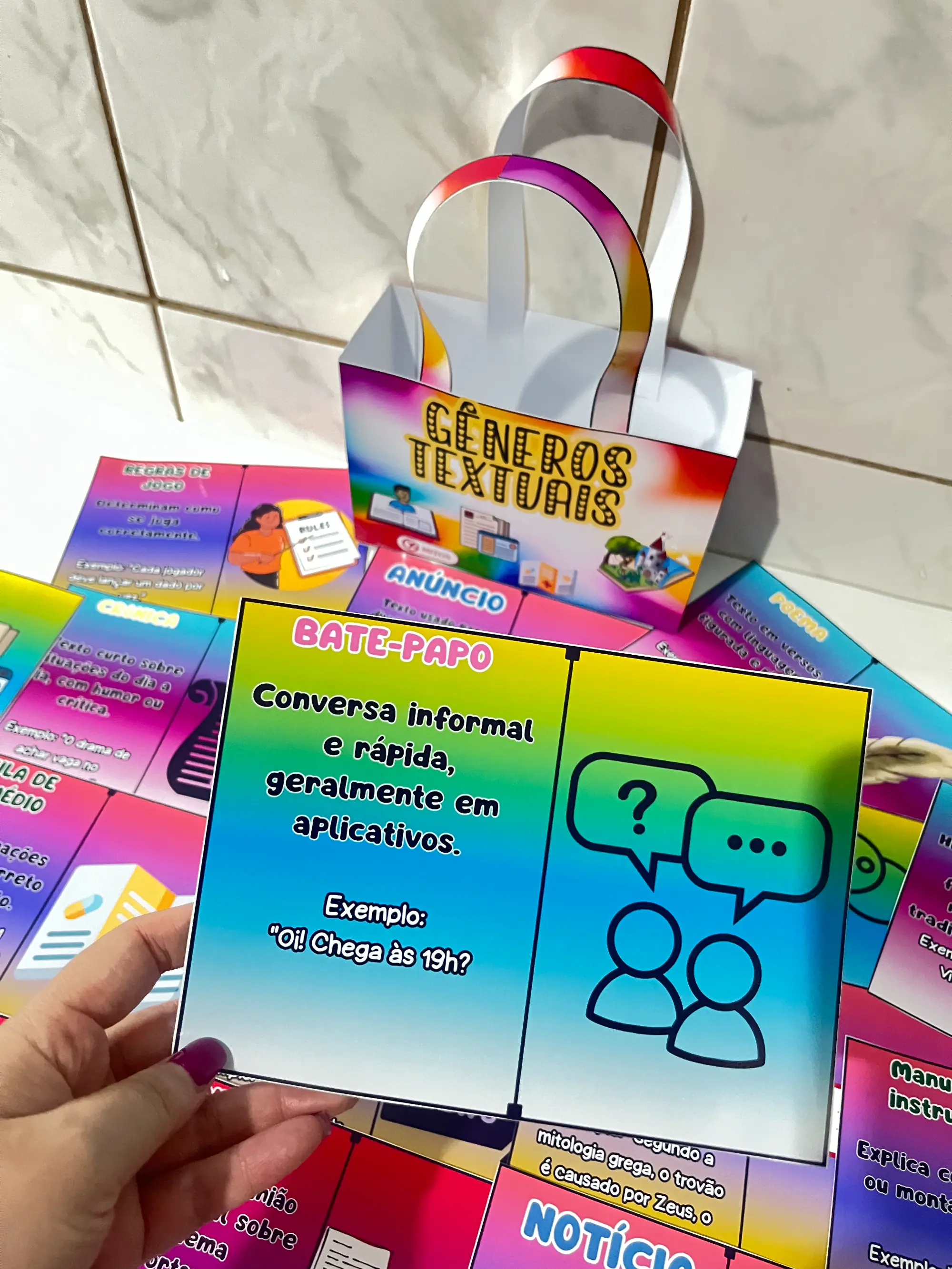 🎒✨ SACOLA DOS GÊNEROS TEXTUAIS – SUPER COMPLETA! ✨🎒 — capa do material