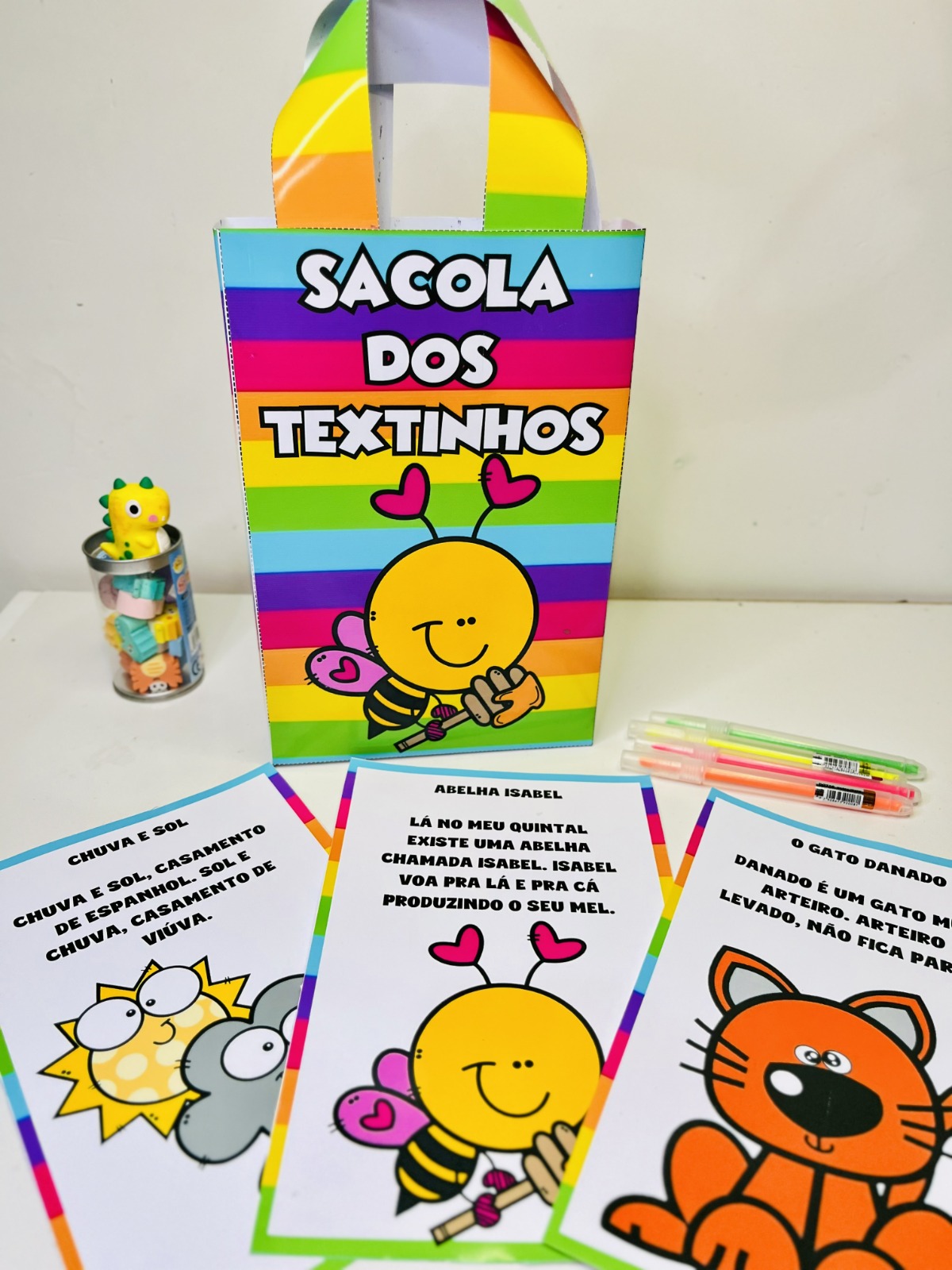 Sacola dos textinhos – PDF para Imprimir | Alfabetização — capa do material