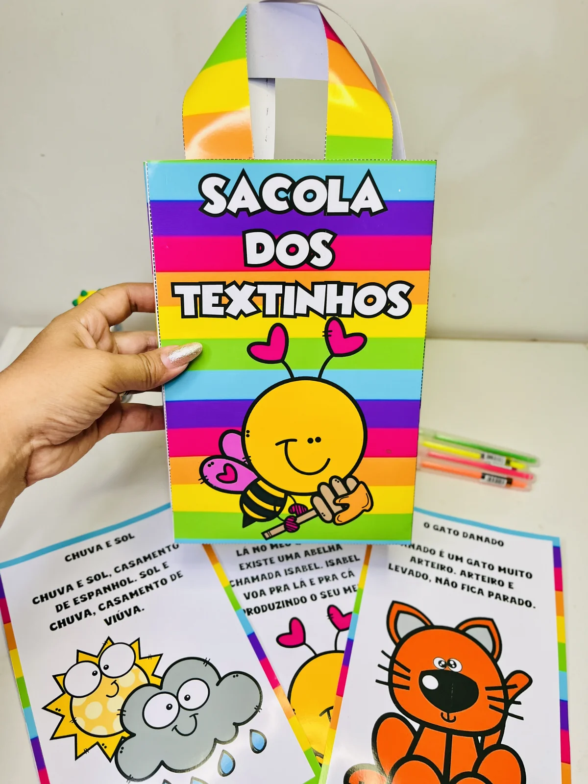 Sacola dos Textos ilustrados. Educação Infantil e fundamental — capa do material
