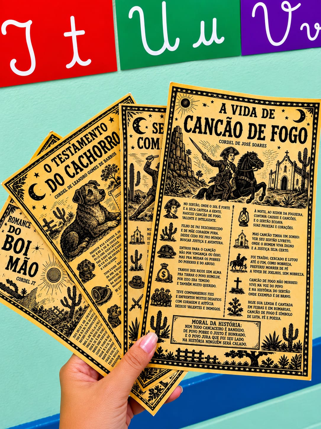 Sacola literatura de cordel – PDF para Imprimir — amostra 1: O que vem no material