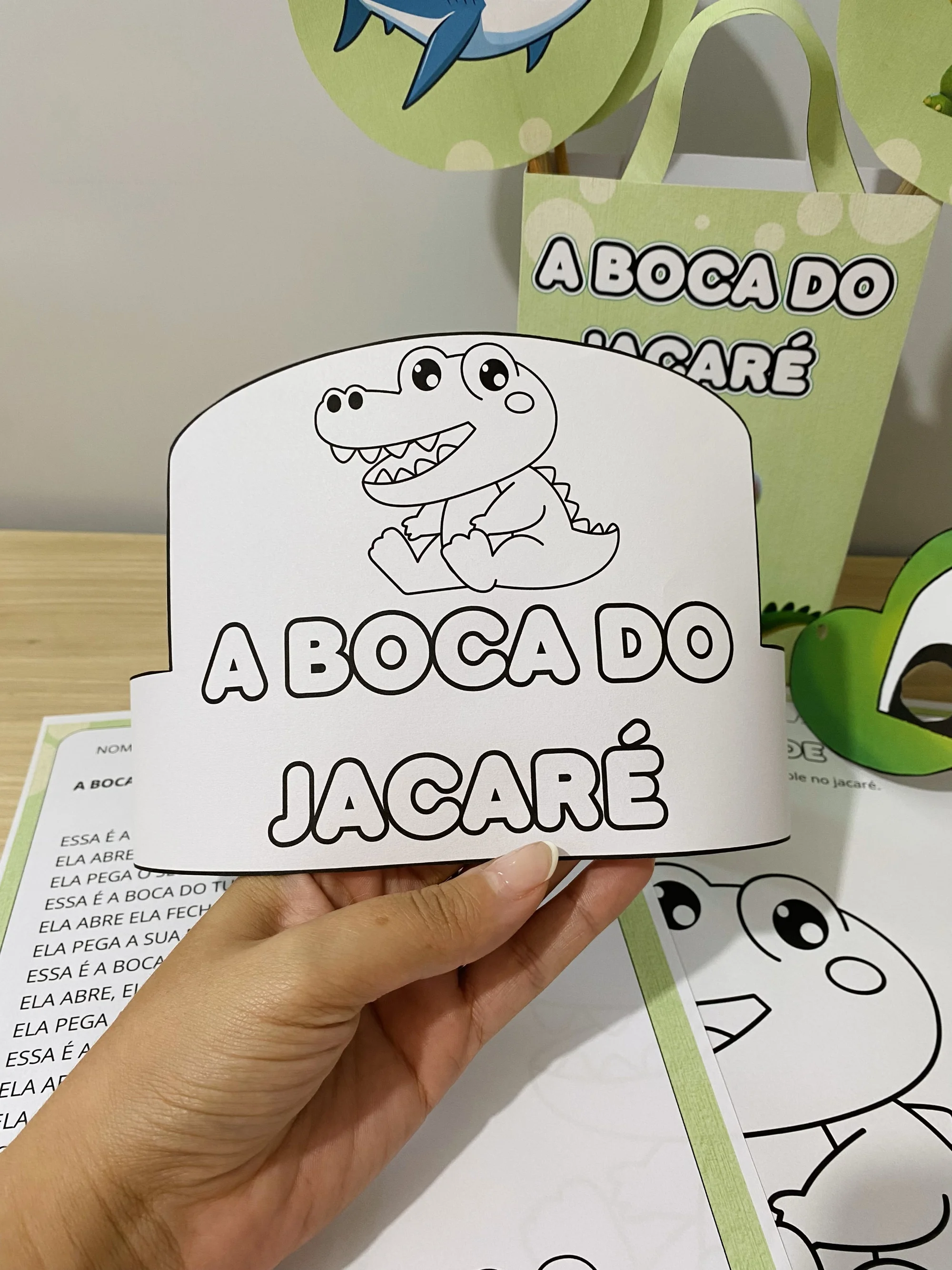 Sacola musical a boca do jacaré | Educação Infantil — amostra 1: O que vem no material