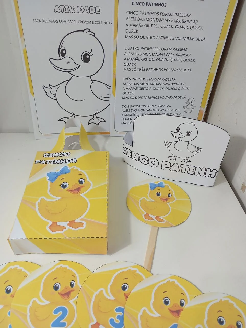 SACOLA MUSICAL - CINCO PATINHOS🦆 DEIXE SUA AULA MAIS DIVERTIDA! — capa do material