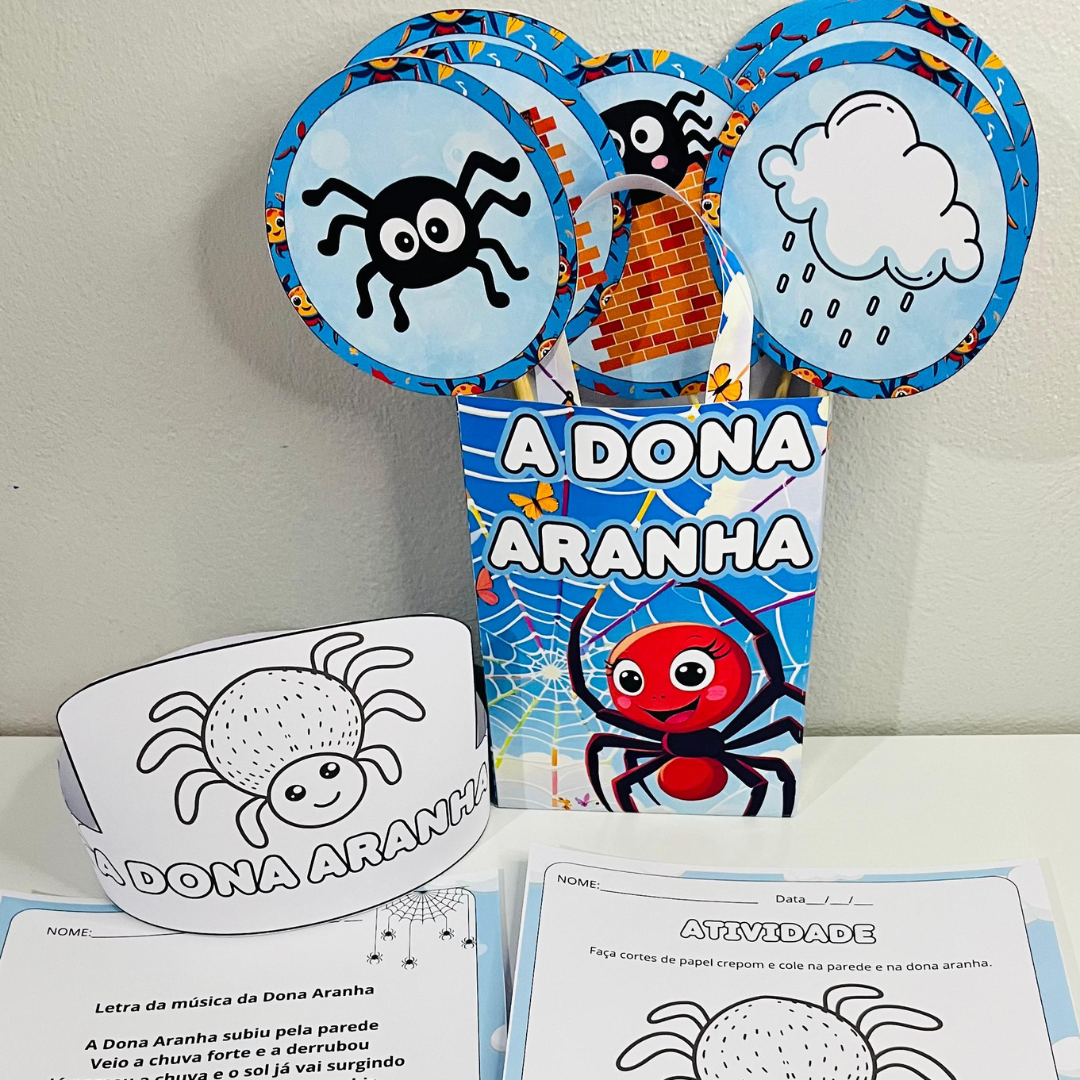 Sacola musical: dona aranha com atividades interativas – PDF para Imprimir | Educação Infantil — capa do material