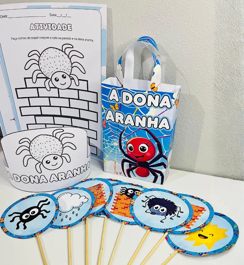 Sacola Musical Dona Aranha: PDF com Atividades para Imprimir — Alfabetização para Educação Infantil: Explore a cantiga Dona…