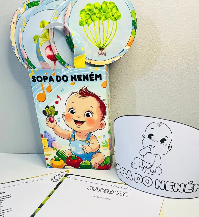Sacola Musical Sopa do Neném: PDF para Cantar e Colorir — amostra 1: Sacola Musical Sopa do Neném para momentos de…