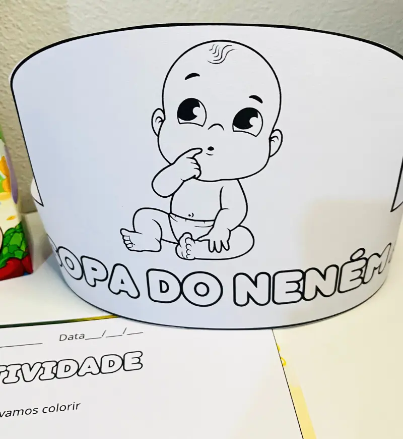Sacola Musical Sopa do Neném: PDF para Cantar e Colorir — amostra 2: O que acompanha o material