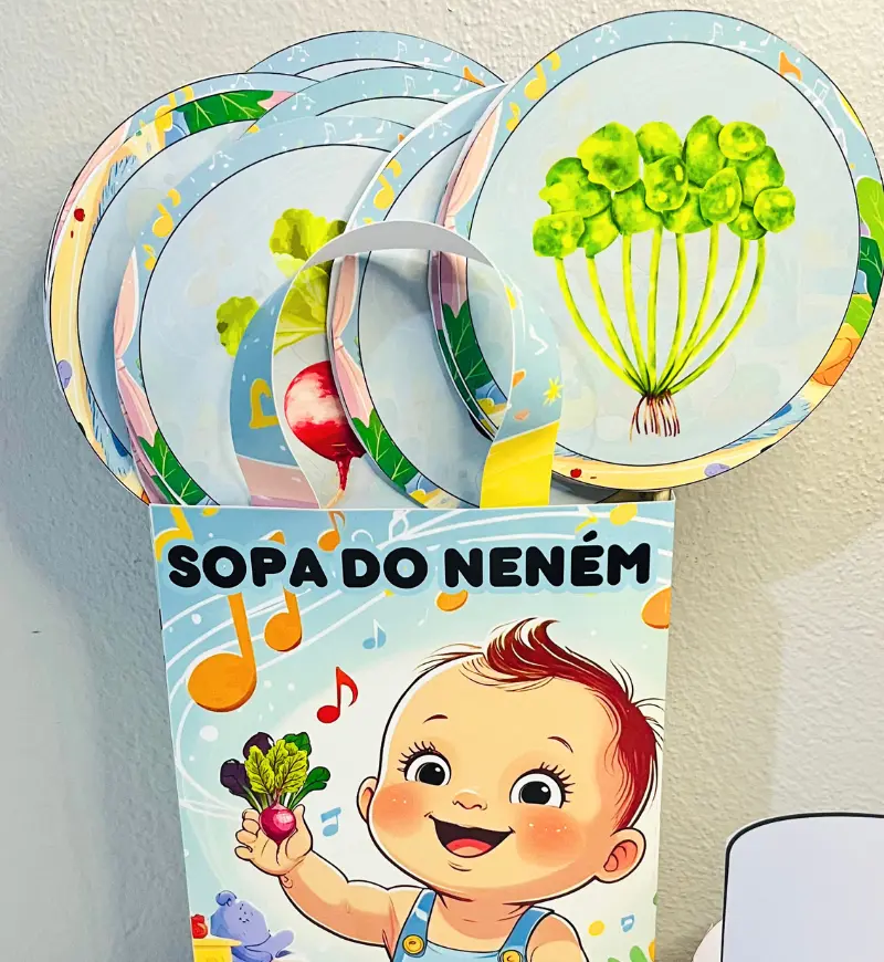 Sacola Musical Sopa do Neném: PDF para Cantar e Colorir — amostra 5: Leve a música Sopa do Neném para a sala com um PDF…