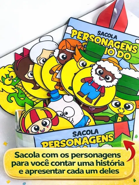 Sacola Personagens do Sítio do Picapau Amarelo — capa do material
