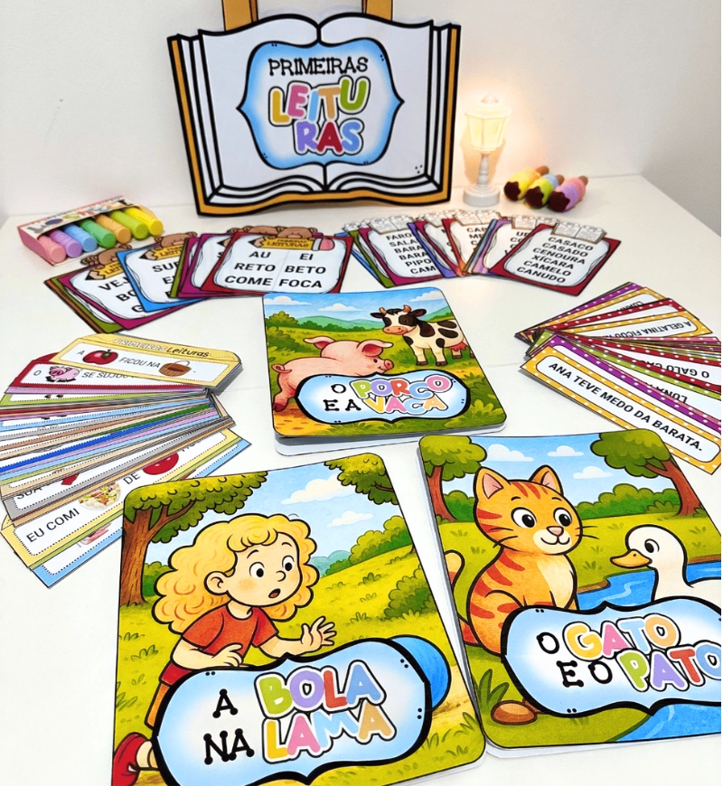 Sacola Primeiras Leituras: PDF com Fichas e Livros — Alfabetização para Educação Infantil: Apoie o início da leitura com…