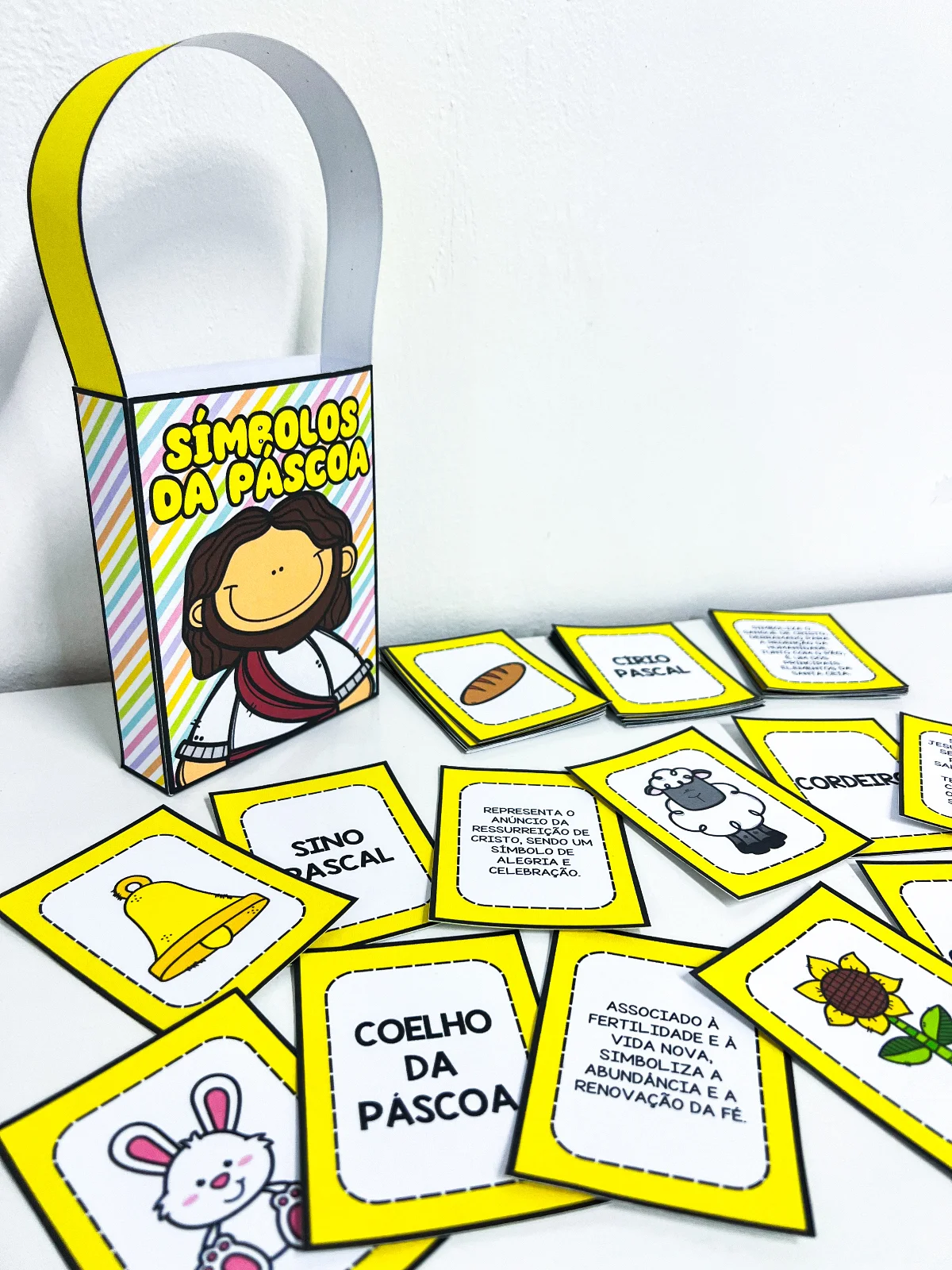 Sacola Símbolos Da Páscoa — amostra 2: Um recurso pedagógico encantador para trabalhar o verdadeiro significado da Páscoa…