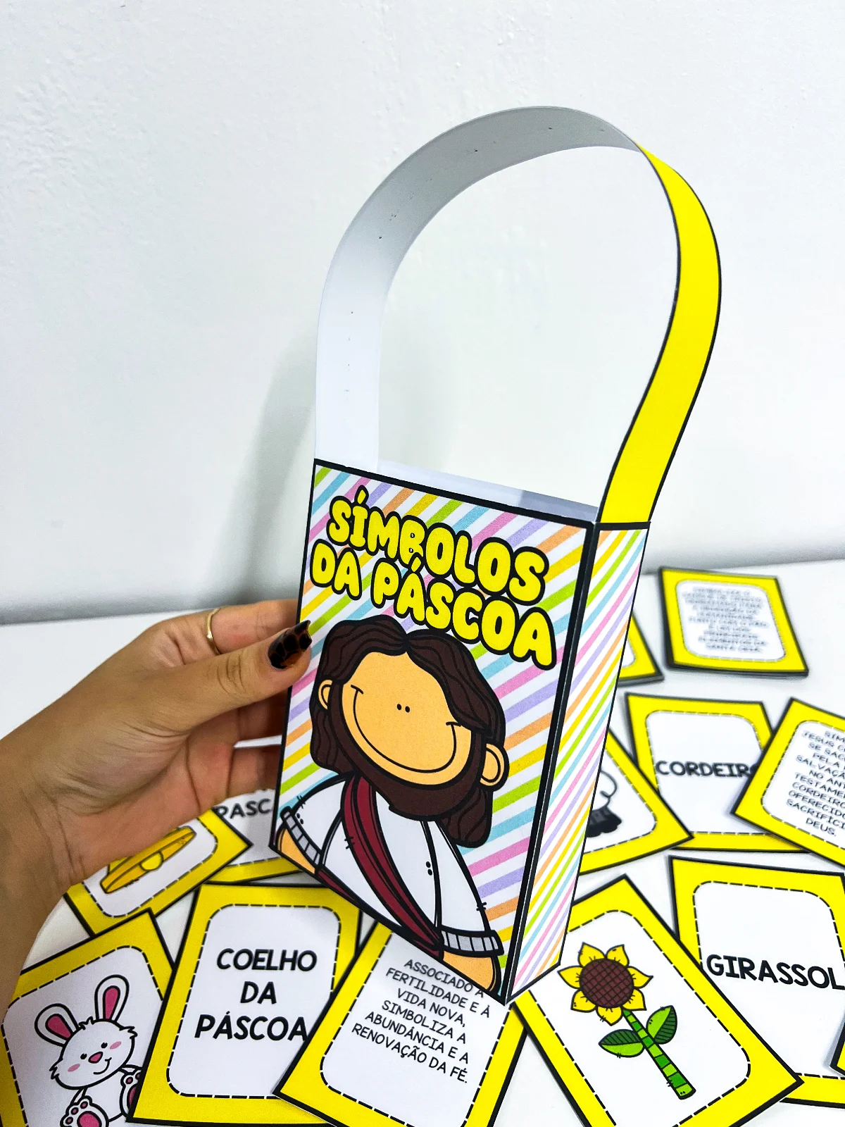Sacola Símbolos Da Páscoa — amostra 3: Um recurso pedagógico encantador para trabalhar o verdadeiro significado da Páscoa…