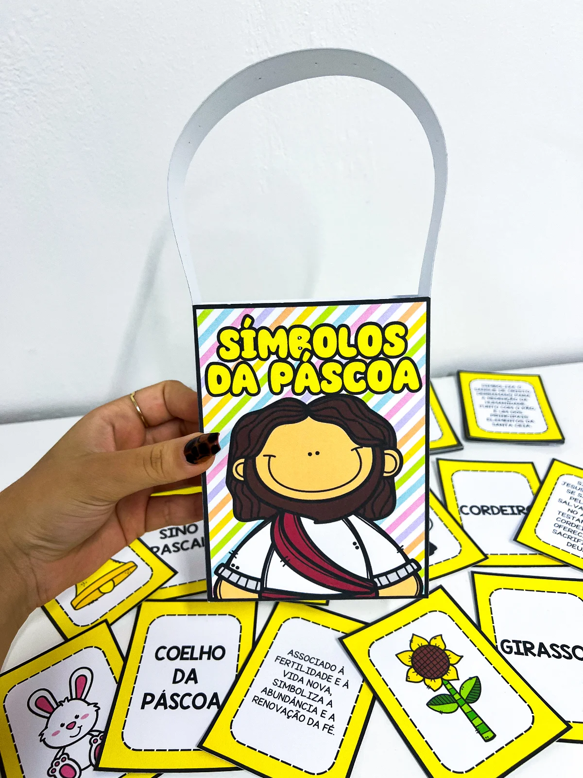 Sacola Símbolos Da Páscoa — amostra 4: Um recurso pedagógico encantador para trabalhar o verdadeiro significado da Páscoa…