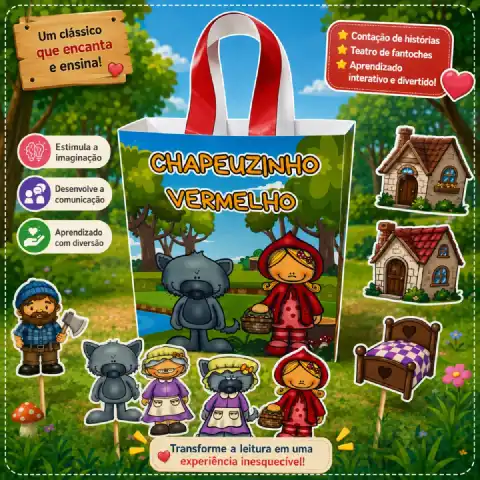 Sacola Teatral Chapeuzinho Vermelho | Educação Infantil — capa do material