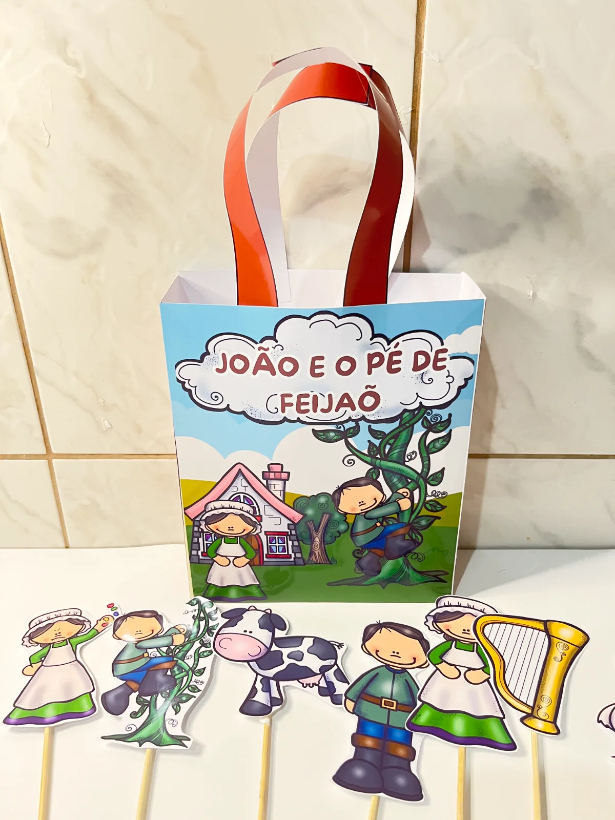 Sacola Teatral João e o Pé de Feijão História Lúdica Educação Infantil — capa do material