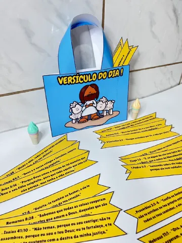 Sacola Versículo do Dia - Ensino Religioso Ministério Infantil — amostra 3: 📖✨ SACOLA VERSÍCULO DO DIA – ALIMENTE SUA FÉ…