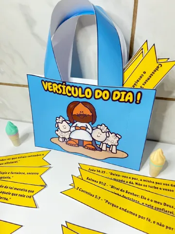 Sacola Versículo do Dia - Ensino Religioso Ministério Infantil — amostra 5: 📖✨ SACOLA VERSÍCULO DO DIA – ALIMENTE SUA FÉ…