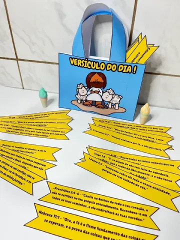 Sacola Versículo do Dia - Ensino Religioso Ministério Infantil — amostra 6: 📖✨ SACOLA VERSÍCULO DO DIA – ALIMENTE SUA FÉ…