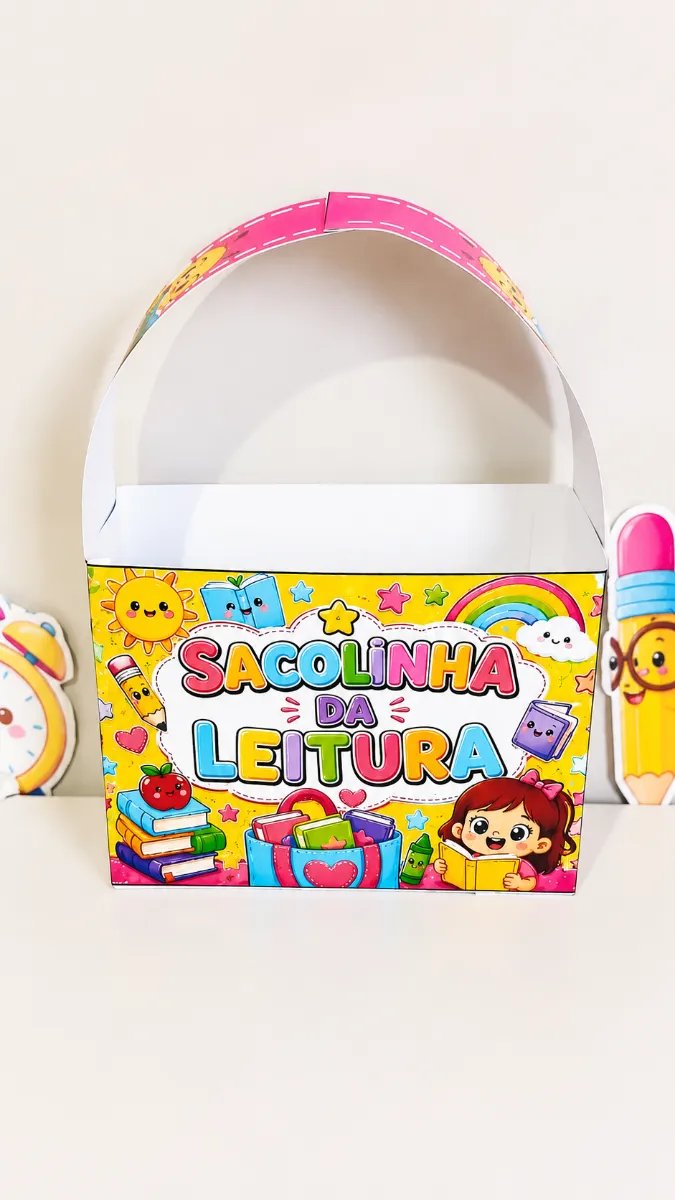 Sacolinha da Leitura – 19 Fichas de Leitura em PDF — amostra 3: Sacolinha da Leitura com 19 fichas ilustradas, pequenos…