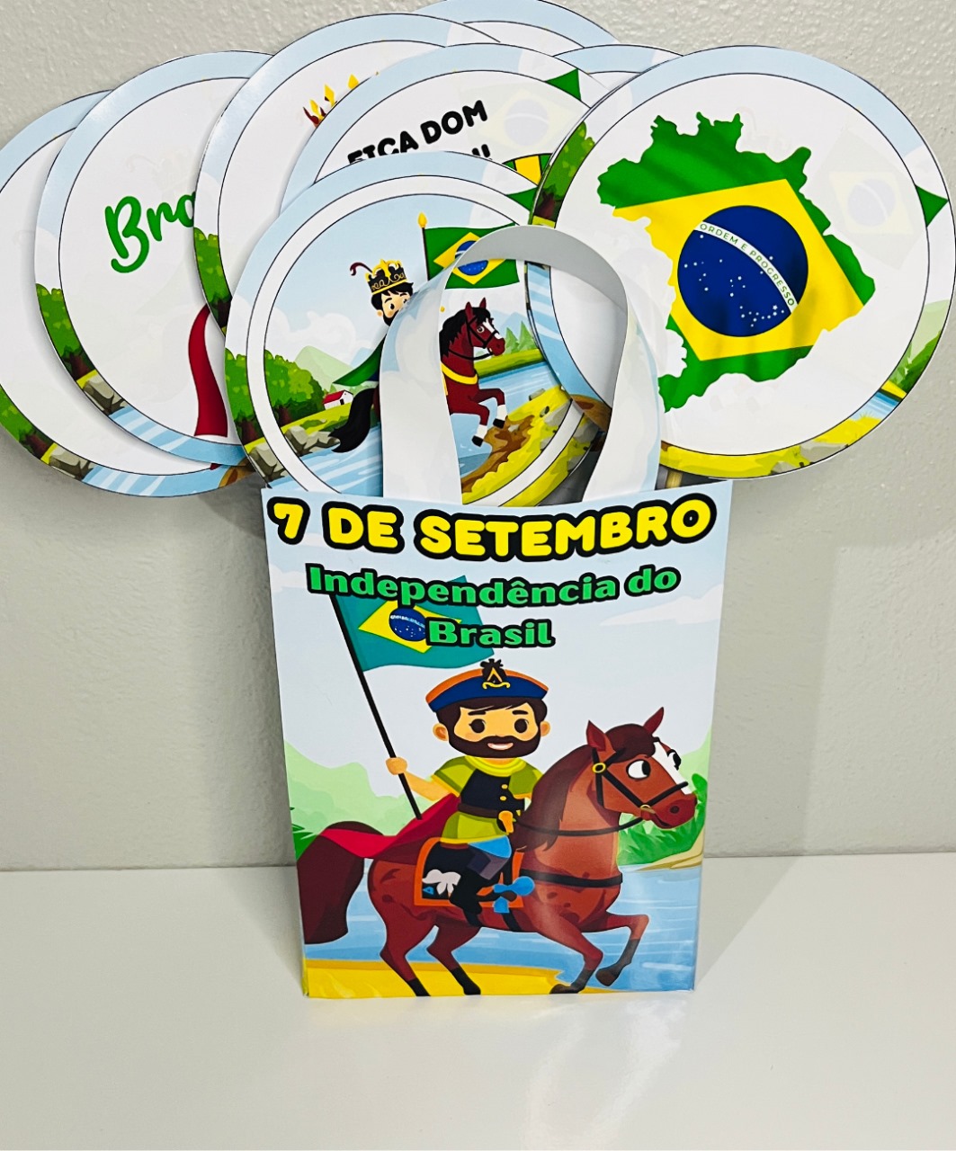 Sacolinha de 7 de Setembro para imprimir — Infantil e Anos Iniciais — amostra 2: Como aplicar a proposta em sala