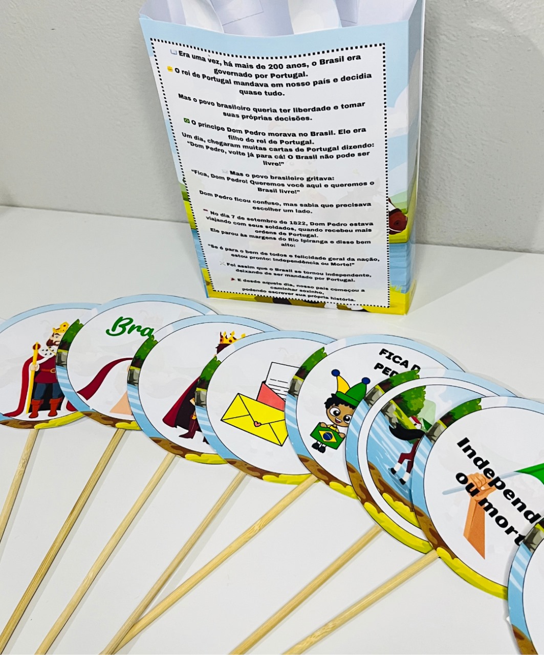 Sacolinha de 7 de Setembro para imprimir — Infantil e Anos Iniciais — amostra 5: Leve o 7 de Setembro para a sala com uma…
