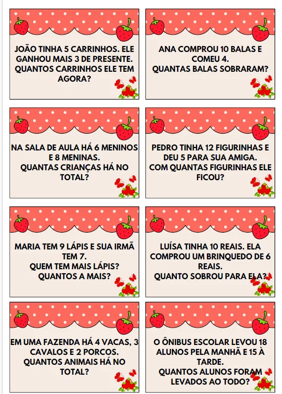 SACOLINHA DOS PROBLEMAS MATEMÁTICOS – ALFABETIZAÇÃO — amostra 1: A Sacolinha dos Problemas Matemáticos traz 40…