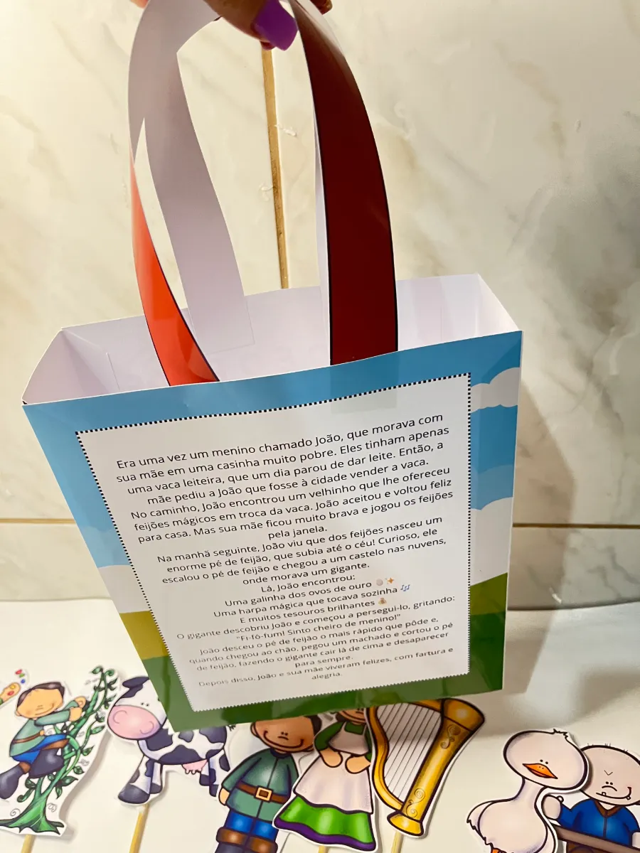 Sacolinha Teatral – João e o Pé de Feijão — amostra 2: ✨ Ideal para trabalhar