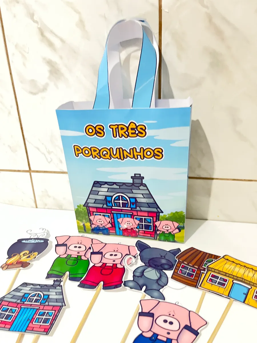 Sacolinha teatral Os Três pouquinhos- Ed Infantil — Outros para Educação Infantil: Apresente às crianças o clássico conto…