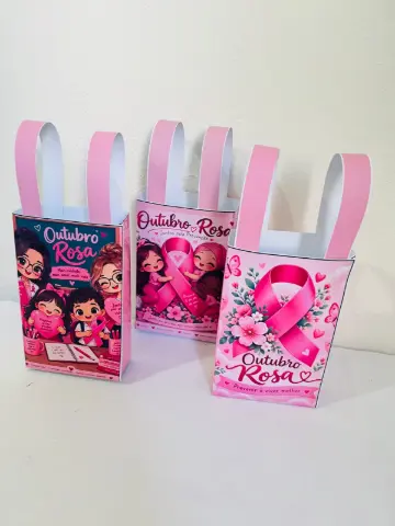 Sacolinhas Outubro Rosa Moldes PDF — capa do material