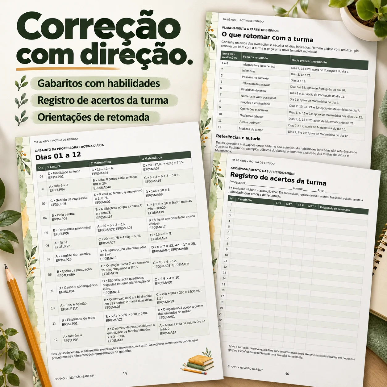 Saresp 5º Ano – 23 Dias de Revisão de Português e Matemática — amostra 5: Prepare sua turma para o Saresp com revisão,…